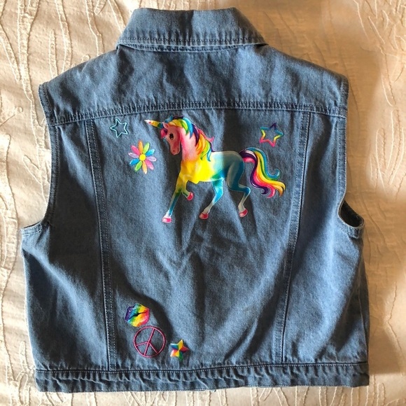 Vintage XOXO Lisa Frank  by Doe M (jr) Jean vest - Picture 2 of 11